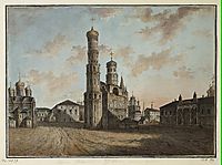 Ivan the Great Bell Tower and Chudov Monastery in the Kremlin, c.1805, alekseyev