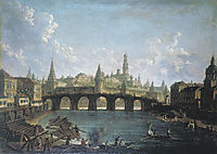 View of the Kremlin and the Kamenny Bridge in Moscow, alekseyev