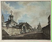 View from the Lubyanka square to Vladimirskiye gate, 1800, alekseyev
