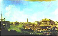 View of the Stock Exchange and the Admiralty from the Fortress of St. Peter and Paul, 1810, alekseyev