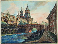 View of Vladimirskiye (Nikolskiye) Gate of Kitai gorod, c.1805, alekseyev
