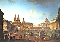 View of the Voskresensky and Nikolsky Gates and the Neglinny Bridge from Tverskay Street in Moscow, 1811, alekseyev