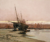 Boat at the beach , 1874, altamouras