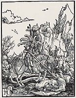 The St. George killing the dragon art, 1511, altdorfer