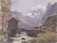Hoher Dachstein from Lower Gosau, 1838, altrudolf