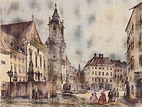 The main square in Bratislava, 1843, altrudolf