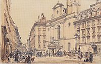 Michaelerplatz and carbon market in Vienna, 1844, altrudolf