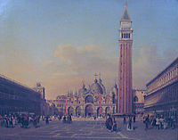 St. Mark-s Square in Venice with Austrian military, c.1860, altrudolf