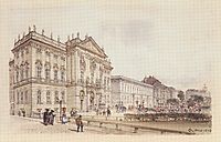 Trautson Palace in Vienna, 1845, altrudolf