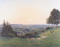 View from the chapel Rosalie, 1837, altrudolf