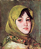 Peasant Woman with Green Headscarf, andreescu