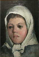 White Headscarf Girl Head, andreescu