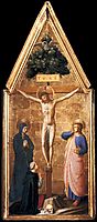 Crucified Christ with the Virgin, St. John the Evangelist and Cardinal Juan de Torquemada, 1442, angelico