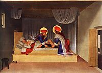 The Healing of Justinian by Saint Cosmas and Saint Damian, 1440, angelico