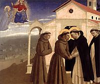 Meeting of St. Francis and St. Dominic, c.1429, angelico