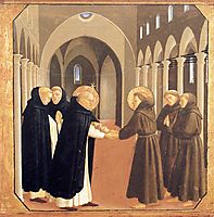The Meeting of Sts. Dominic and Francis of Assisi, 1435, angelico
