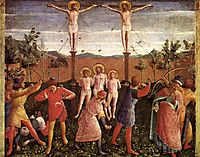 Saint Cosmas and Saint Damian Crucifixed and Stoned, 1440, angelico
