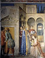 Saint Lawrence Receiving the Treasures of the Church from Pope Sixtus II, 1449, angelico