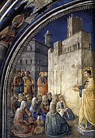 The Sermon of St. Stephen, 1449, angelico