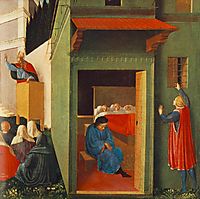 The Story of St. Nicholas: Giving Dowry to Three Poor Girls, 1448, angelico