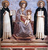 Virgin and Child with Sts. Dominic and Thomas Aquinas, c.1445, angelico