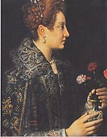 Portrait of a young woman in profile, anguissola