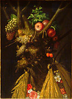 The Four Seasons in One Head, 1590, arcimboldo