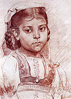 Portrait of a Dalmatian girl, 1885, azbe