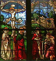 These stained glass windows from the eastern side of the Blumeneck Family Chapel, baldung