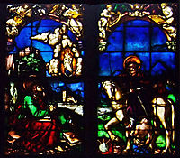 Western stained glass window in the Loch Family Chapel, 1520, baldung