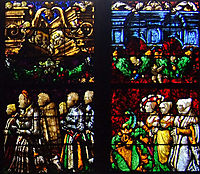 Western stained glass window in the Stürzel Family Chapel, baldung
