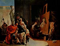 Alexander the Great and Campaspe in the Studio of Apelles, c.1726, battistatiepolo