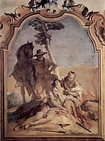 Angelica, accompanied by a shepherd who cares Medorus with herbs, 1757, battistatiepolo