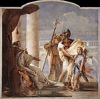 Detail of Dido, from Aeneid Presents Cupid, Disguised as Ascanius, to Dido, 1757, battistatiepolo