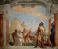 Eurybates and Talthybios Lead Briseis to Agamemmon, 1757, battistatiepolo