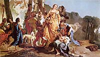 Finding of Moses, battistatiepolo