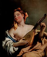Girl with a Mandolin, c.1760, battistatiepolo