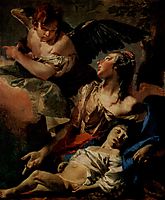 Hagar Assisted by the Angel, c.1732, battistatiepolo