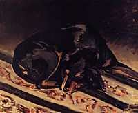 The Dog Rita Asleep, 1864, bazille