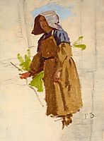 Grape Picker in a Cap I, bazille