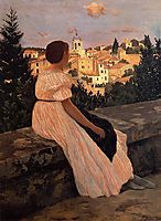 The Pink Dress, 1864, bazille