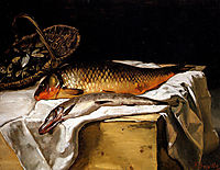 Still life with fish, 1866, bazille