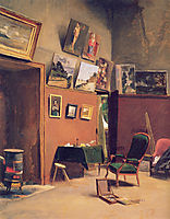 Studio, rue Furstenberg, 1865, bazille