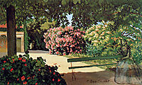 The Terrace at Méric (Oleander), 1867, bazille