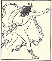 Apollo pursuing Daphne, 1896, beardsley