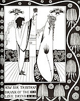 How Sir Tristram Drank of the Love Drink, 1894, beardsley