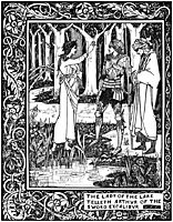 The Lady of the Lake Telleth Arthur of the Sword Excalibur, beardsley