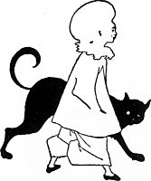 Pierrot and cat, from St. Paul-s, 1893, beardsley