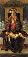 Madonna Enthroned Cherishing the Sleeping Child, 1475, bellini