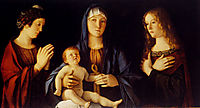 Virgin And Child Between Saint Catherine And Saint Mary Magdalen, 1500, bellini